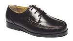 Men's Wide Fit Leather Shoes By Luca Mancini (Black - Style LM8901)