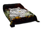View Item Faux Mink White Tiger Blanket - Soft Fleecy Blanket Throw (2m x 2.4m)