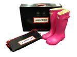 Hunter Wellington Boots Junior Sizes (Fuchsia Pink)