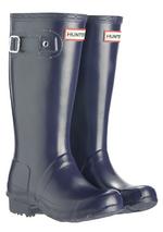 Hunter Wellington Boots Junior Sizes (Navy Blue)