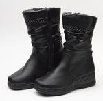 View Item Winter Diamante Fashion Boots with Wedge Heel (Black)