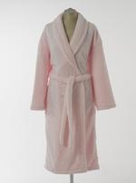 View Item Soft Fleece Robe with Shawl Collar (Pink)