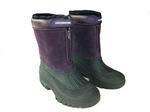 Groundwork Ladies Lined Muck Boots - Purple Zip Up Outdoor Boots