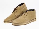 Mens Suede Desert Boots - Watsons Lace Casual Chukka Boots (Beige)