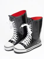 Dinger Boots Baseball Style Wellingtons - Festival Wellies (Black)