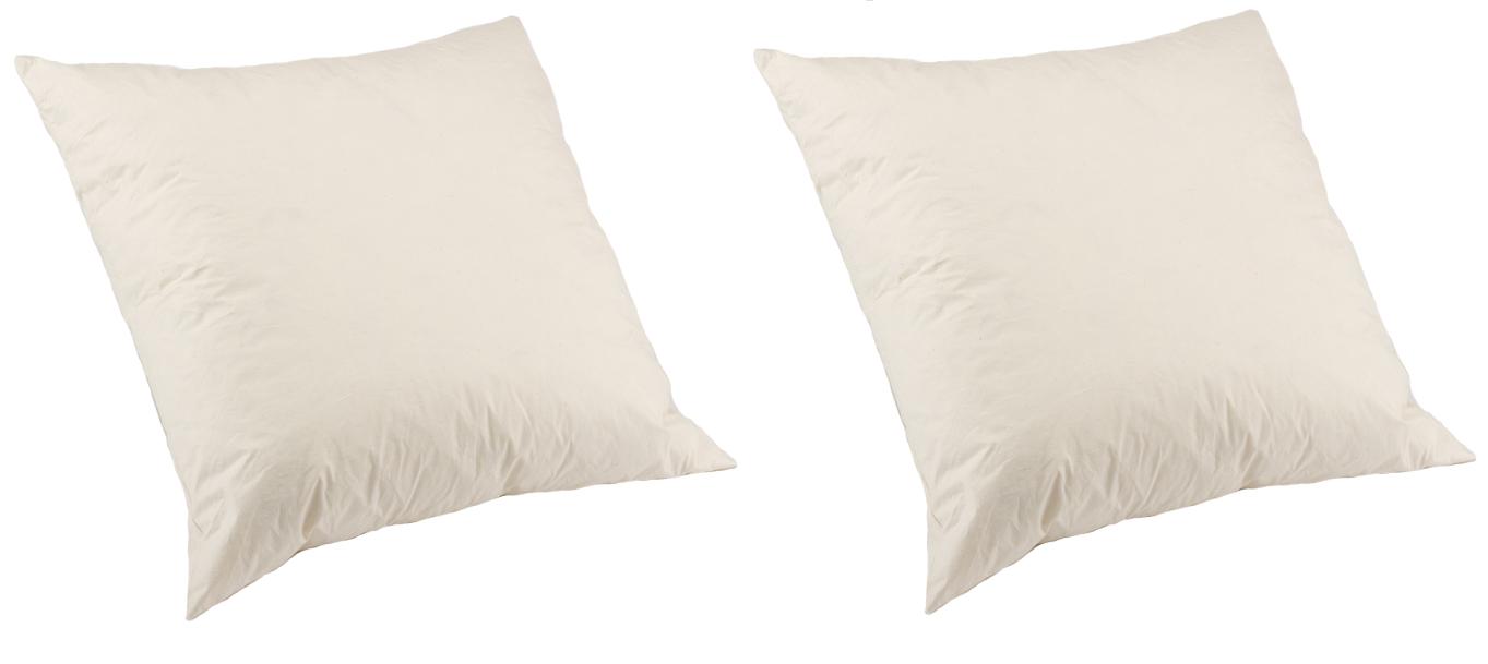Large Duck Feather Cushion Pads 24" x 24" Pack of 2 Scatter Floor