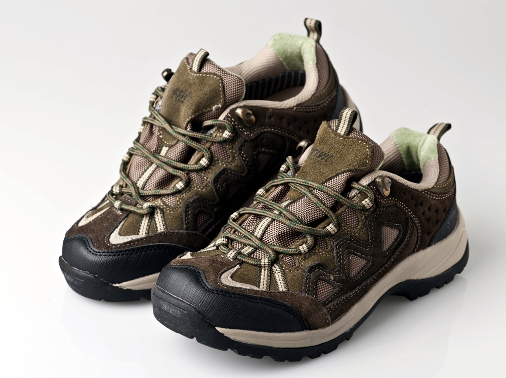 Ladies Waterproof Hiking Shoes UK 6.5 Green Leather Trekking Walking Trainers