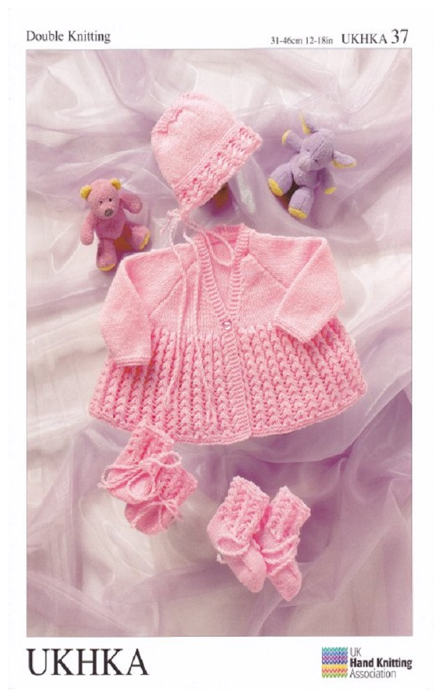 Double Knitting Pattern UKHKA 37 Baby Coat