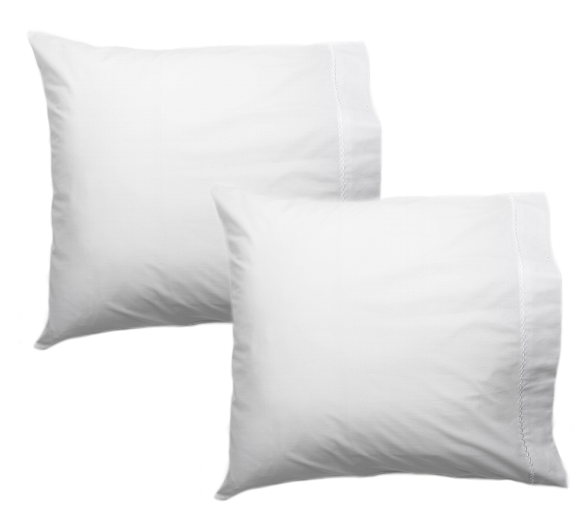 100 Egyptian Cotton Square Pillow Case Pair White 200TC Woven Percale