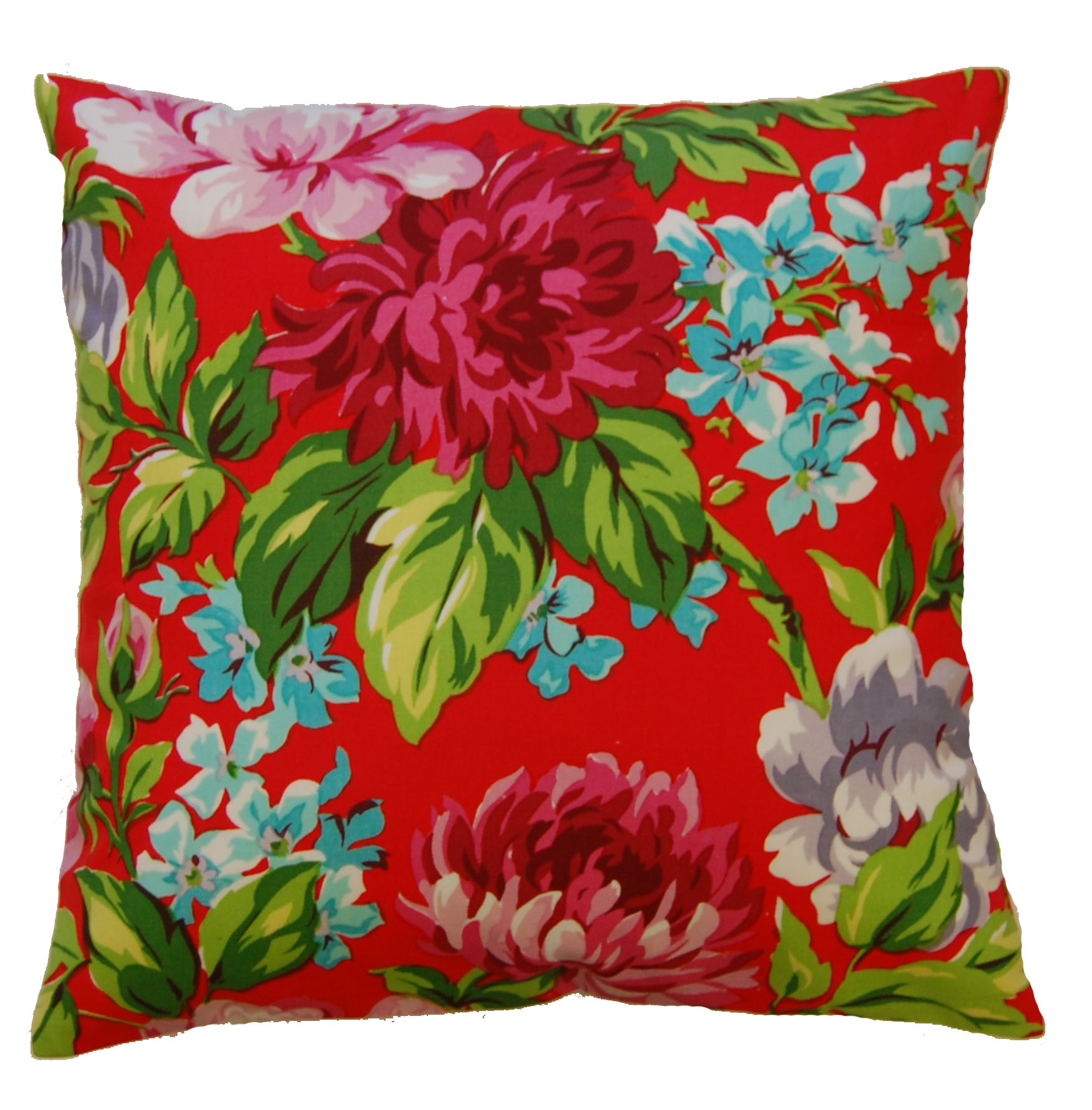 Dahlia Flower Print Cushion Covers 18" x 18" Modern Floral Bright