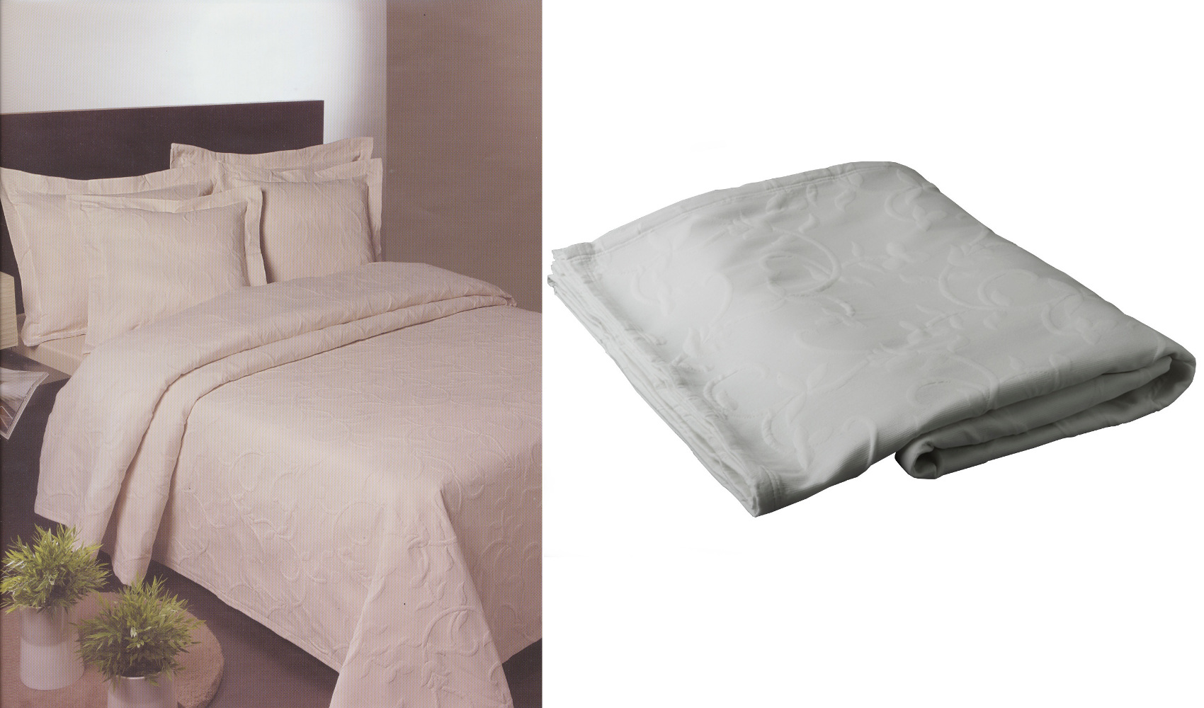 Floral Jacquard Cotton Rich Bedspread Hotel Quality Heavyweight Floral Jacquard Cotton Rich Bedspread Hotel Quality Heavyweight Bedroom Bedding