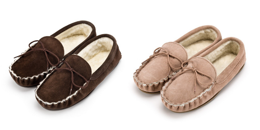 mens sheepskin lined moccasins