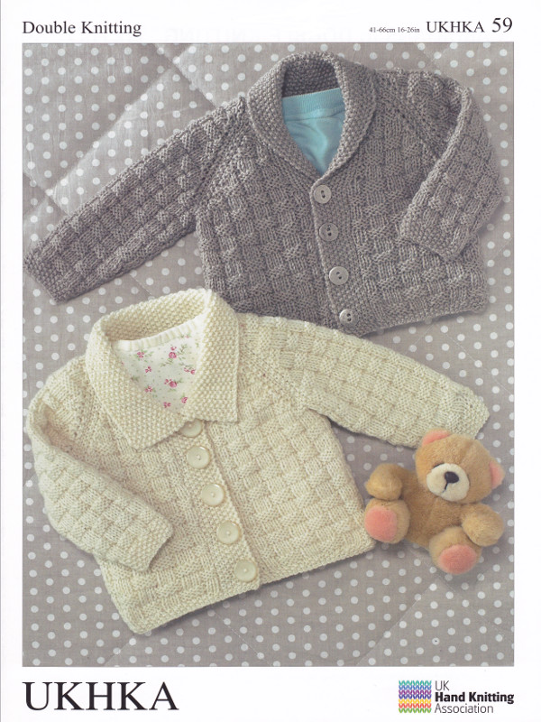 Double Knitting DK Pattern Baby Sweaters Kids Buttoned ...
