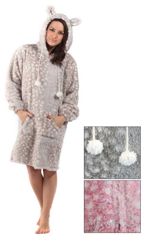 fluffy nightie with hood