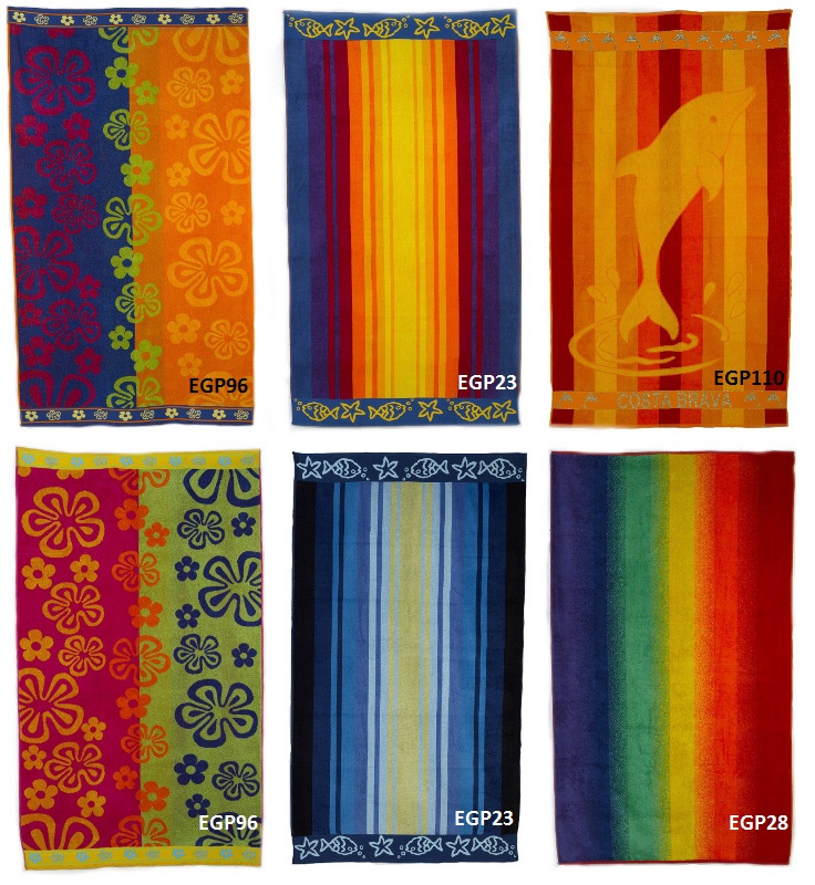 colourful beach towels