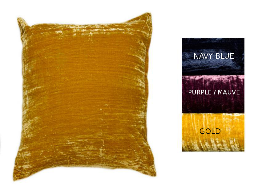 Decorative Crushed Velvet Square Scatter Cushion Covers 22" x 22