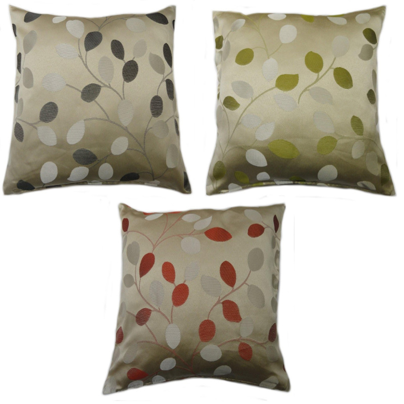 Contemporary Leaf Design Cushion Cover 18" x 18" Square Case Living