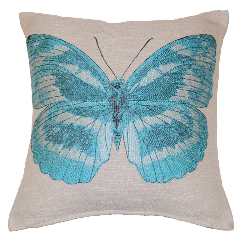 Papillon Embroidered Butterfly Design Cushion Cover 18" x 18" Decorative Scatter eBay