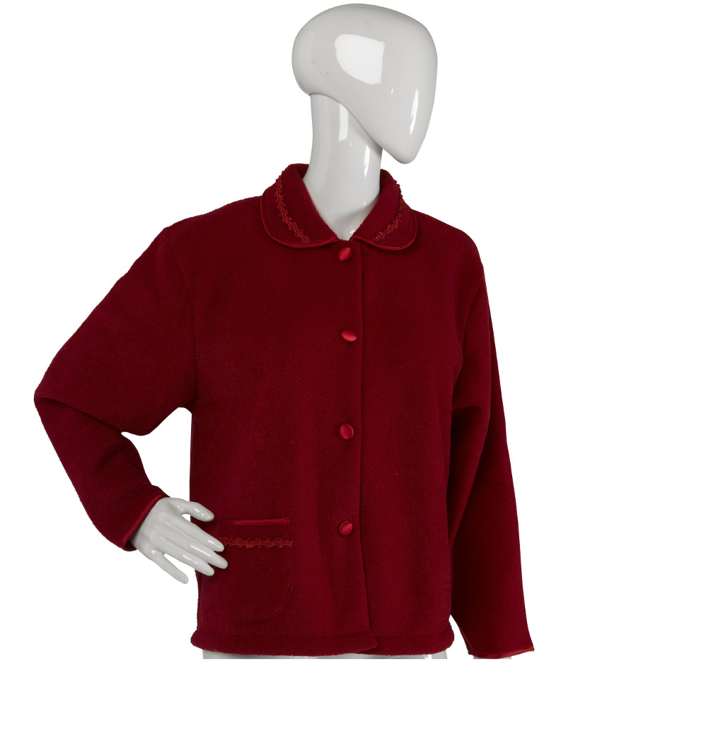 Ladies Slenderella Housecoat Womens Satin Style Trim Robe Long Sleeve