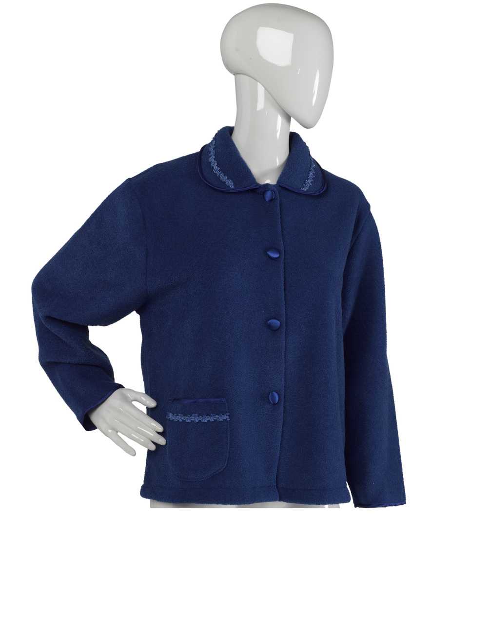 Ladies Slenderella Housecoat Womens Satin Style Trim Robe Long Sleeve