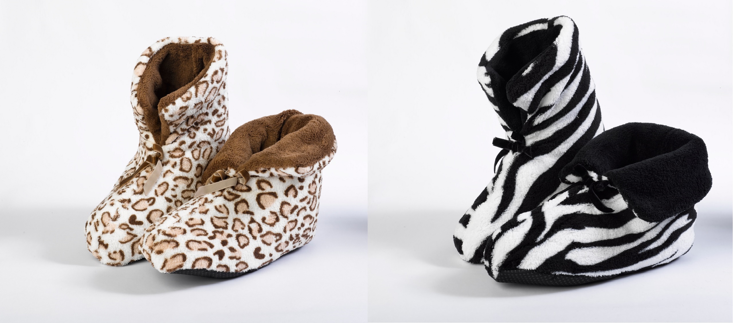 leopard slipper boots