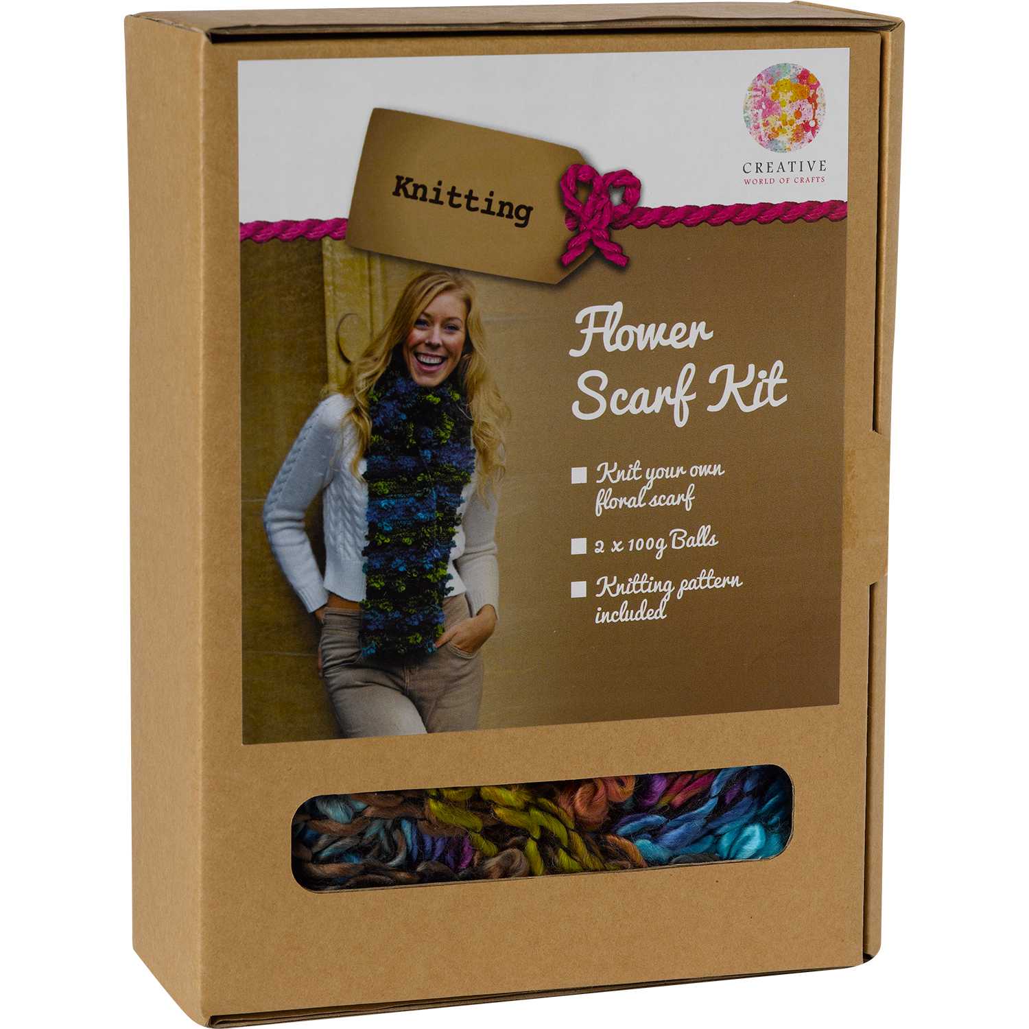 Handmade Hobby Craft Knitted Scarf Wool Kit Four Season Flower Uni Knitting Yarn eBay