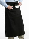 Bar Apron With Split Pocket (Black)