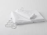 Shower Curtain Waterproof & Weighted With Hooks (White)