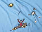 Embroidered Fleece Throw by Helena Springfield - Kid's Blue Blanket
