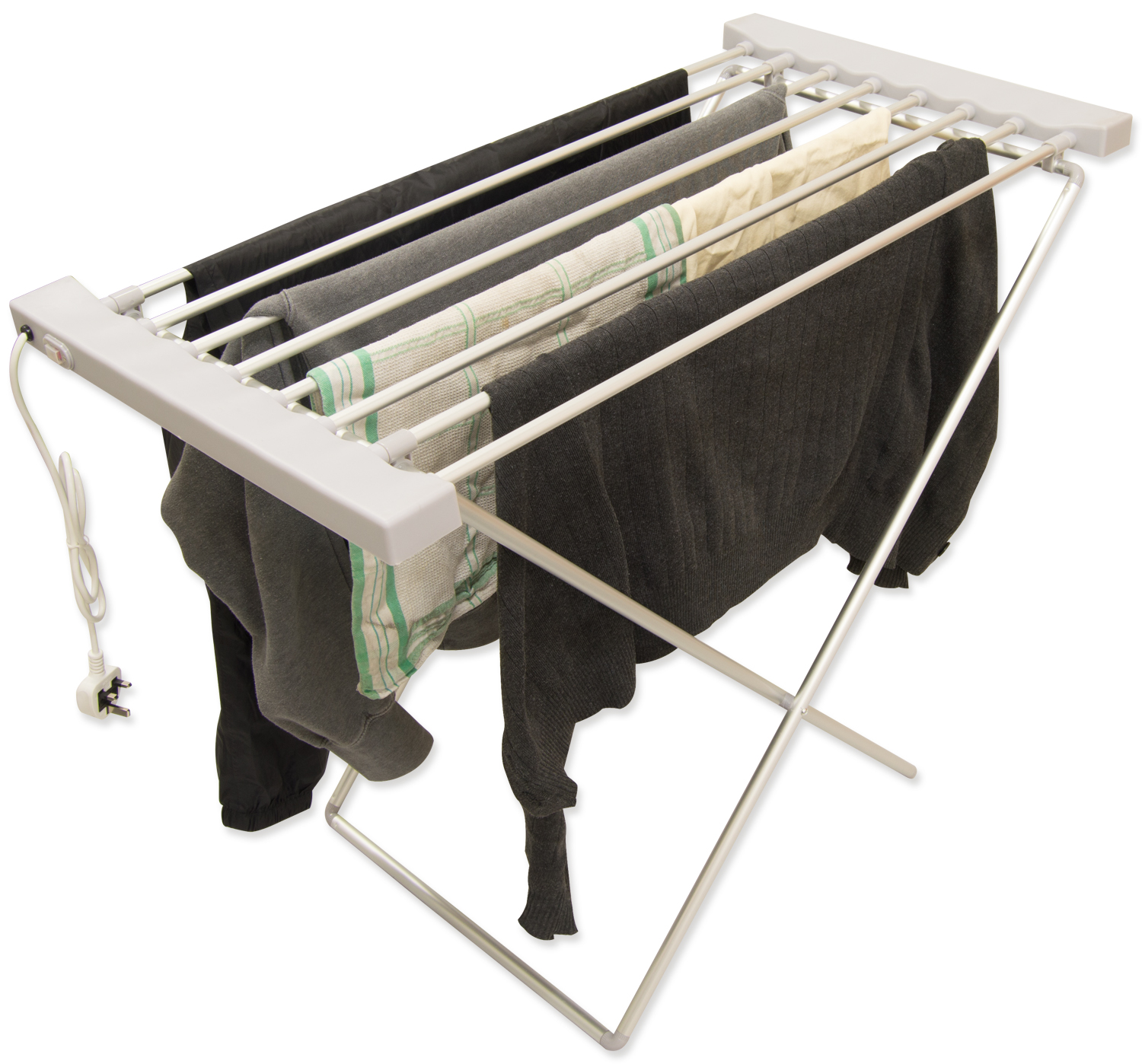 Hausen 120W Foldable Electric Clothes Airer Dryer Heated Indoor Laundry