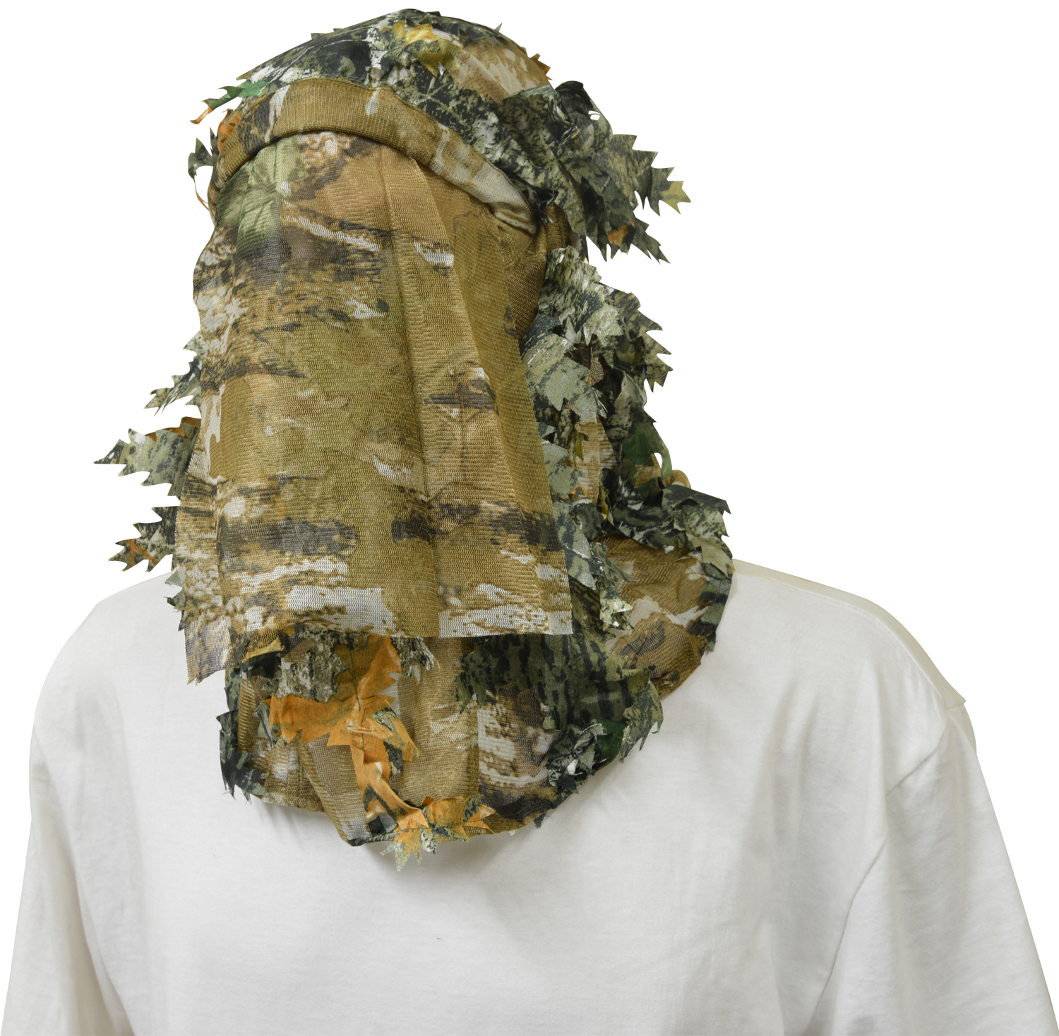 Woodland Camo 3D Camouflage Leaf Ghillie Suit Face Mask Paintball