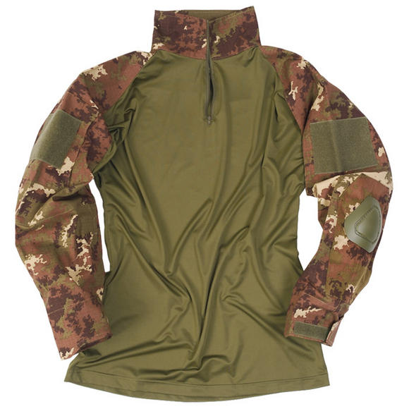Mil-Tec Warrior Shirt with Elbow Pads Vegetato Woodland