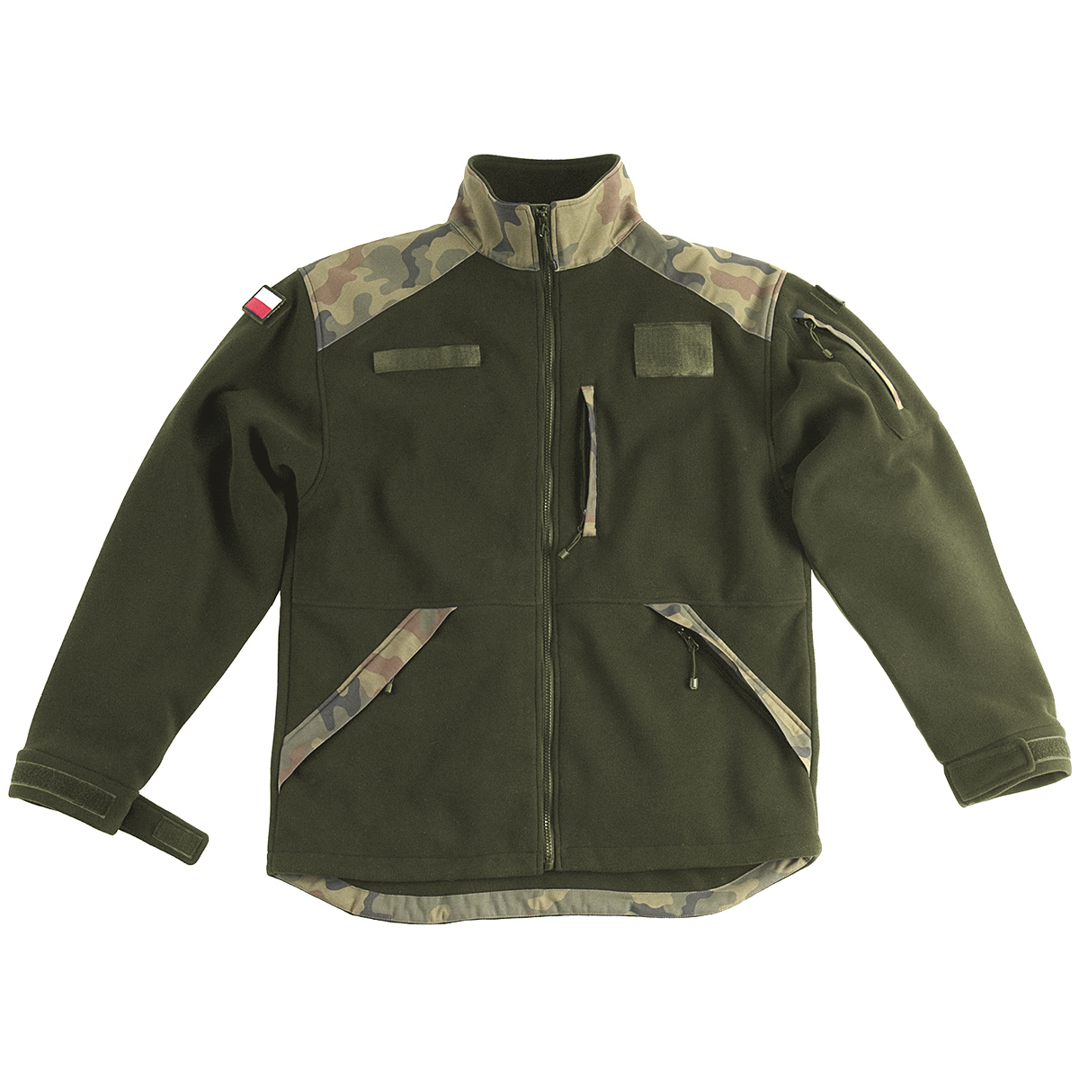 HELIKON INFANTRY FLEECE TACTICAL MENS JACKET OLIVE + POLISH WOODLAND