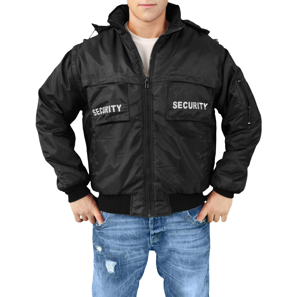 SurplUS Tactical Security Vest Mens Hooded Jacket Gilet with Fleece Lining Black eBay