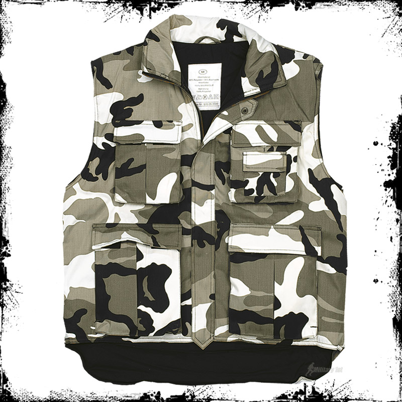 SURPLUS MILITARY STYLE BODY WARMER PADDED RANGER MENS VEST ARMY GILET URBAN CAMO