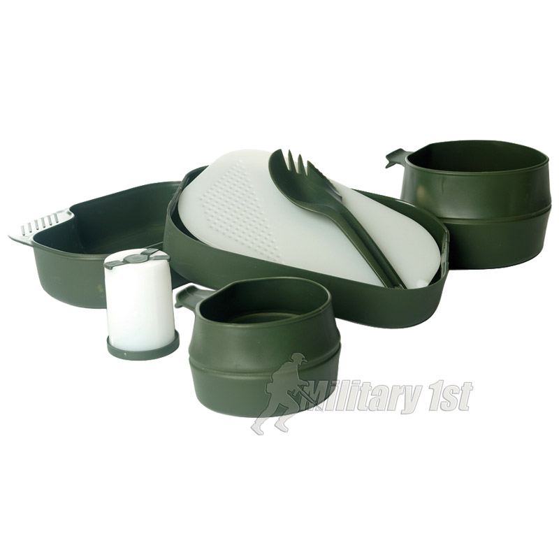 WILDO CAMP A BOX HIKING TRAVEL BUSHCRAFT CAMPING PLATE SPORK 2 FOLD A