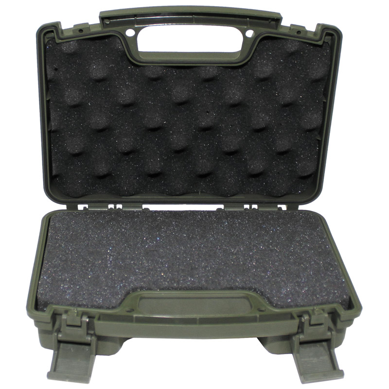 Small Single Army Pistol Gun Carry Hand Case Lockable Padded Plastic
