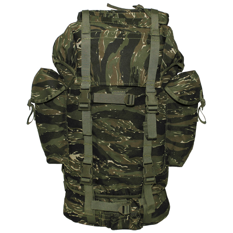 MFH German Army Rucksack 65L Tiger Stripe Backpacks & Rucksacks