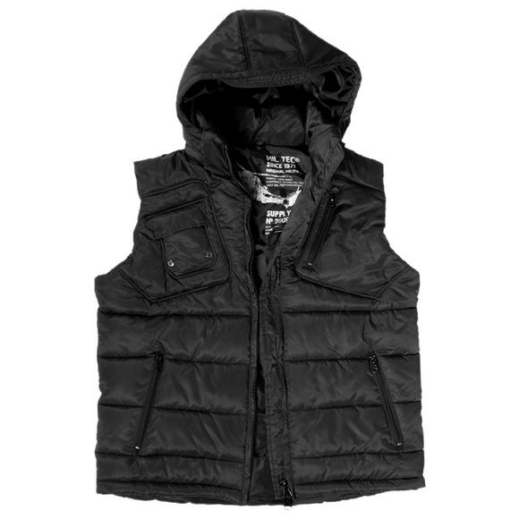 Mil-Tec Pro Vest with Detachable Hood Black