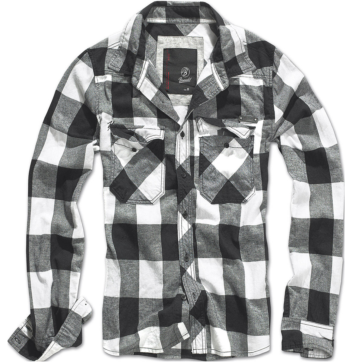 white and black check shirt new look