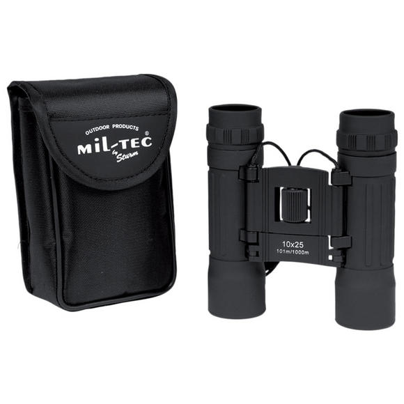 Mil-Tec Foldable Binocular 10x25 Black
