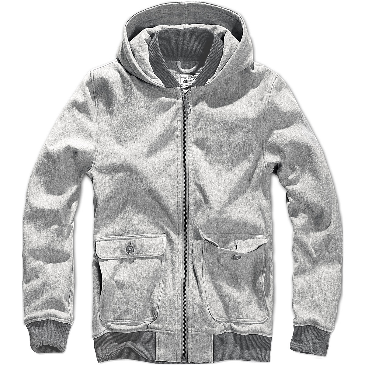 Brandit Maddock Heavy Cotton Sweat Jacket Warm Mens Zipped Hooded