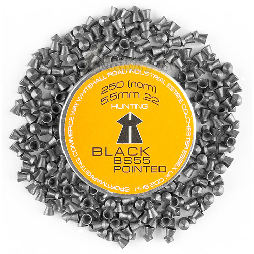.22 SMK 5.5mm POINTED BS55 GRAPHITE PRECISION AIR GUN PELLETS HUNTING