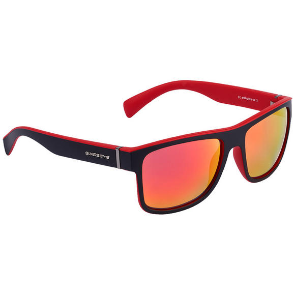 Swiss Eye Avenue Sunglasses Black Matt / Red Frame