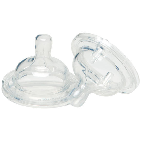 Kid Kanteen Silicone Baby Nipple Slow Flow Clear 2 Pack