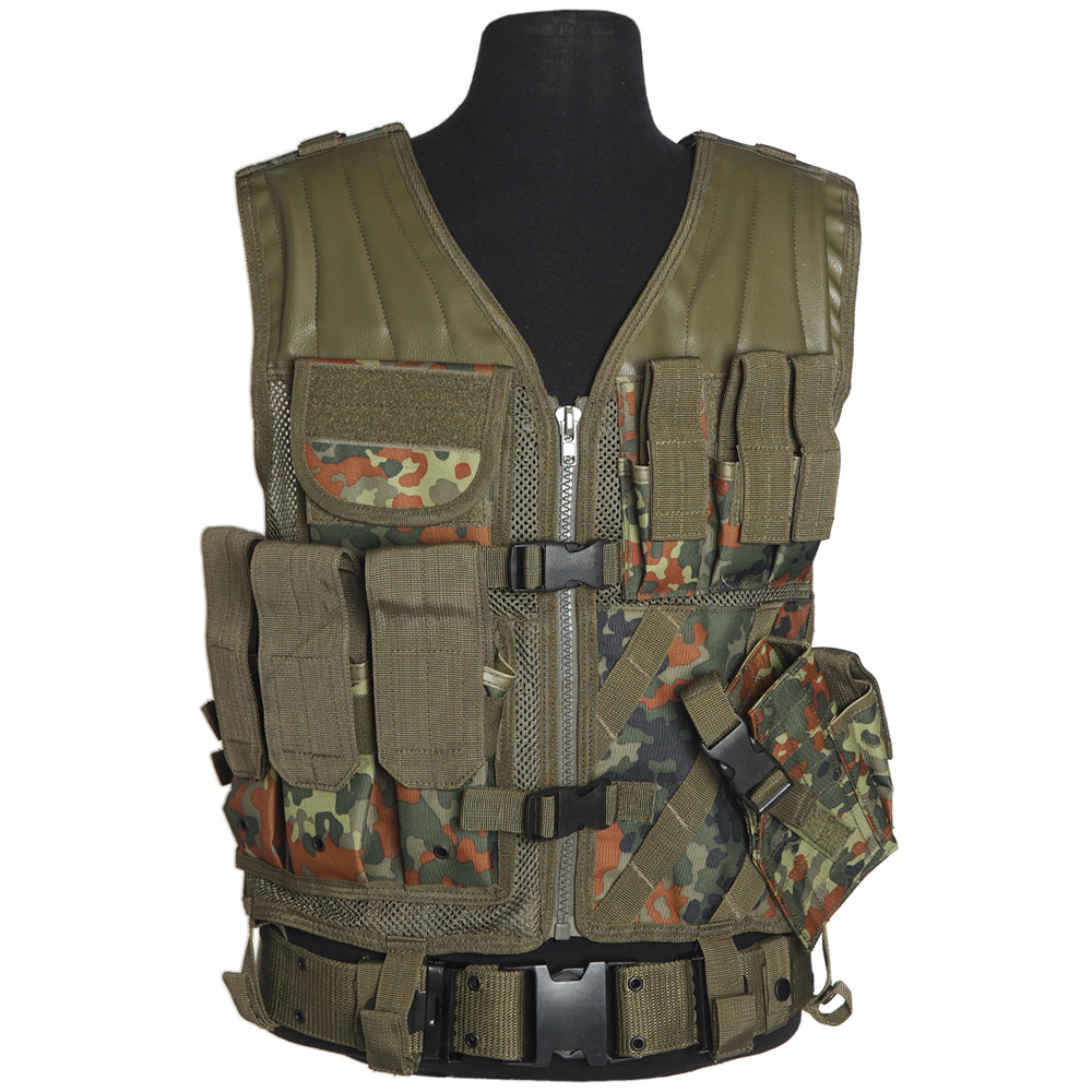Military USMC Complete Combat Vest Kit + Mag Pouches Airsoft Army Flecktarn Camo eBay