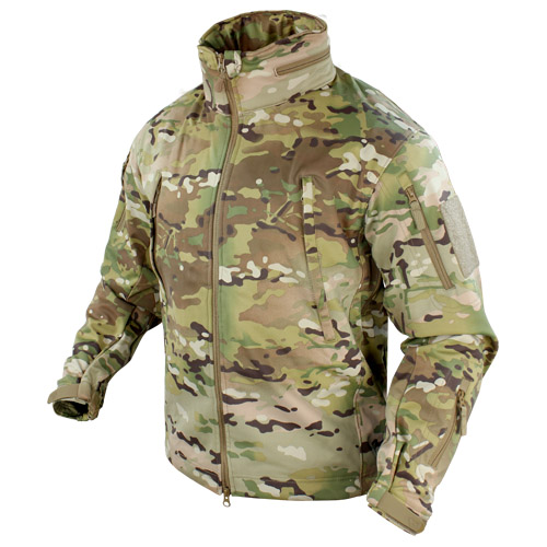 CONDOR SUMMIT SOFT SHELL BREATHABLE WATERPROOF ARMY COMBAT JACKET MULTICAM CAMO - Bild 2 von 7