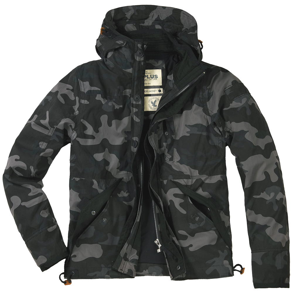 Surplus New Savior Jacket Waterproof Cotton Jacket Hooded Coat Black 