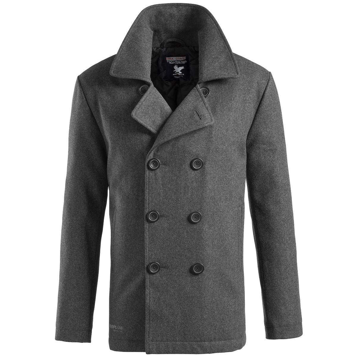 Surplus Classic Navy Pea Coat Warm Mens Winter Wool Reefer Jacket