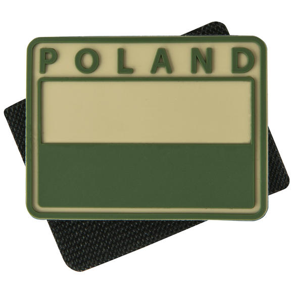 Helikon Polish Subdued Flag Patch with Poland Print Khaki Set of 2